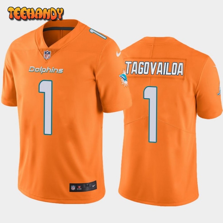 Miami Dolphins Tua Tagovailoa Orange Color Rush Limited Jersey