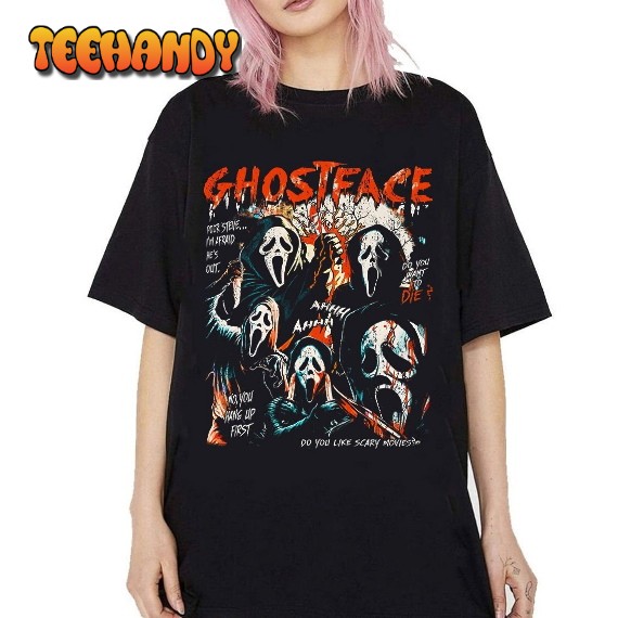 Vintage Ghostface T-Shirt, Scream Movie Shirt, Let's Watch Scary Movie T Shirt Vintage Ghostface T-Shirt, Scream Movie Shirt, Let's Watch Scary Movie T Shirt