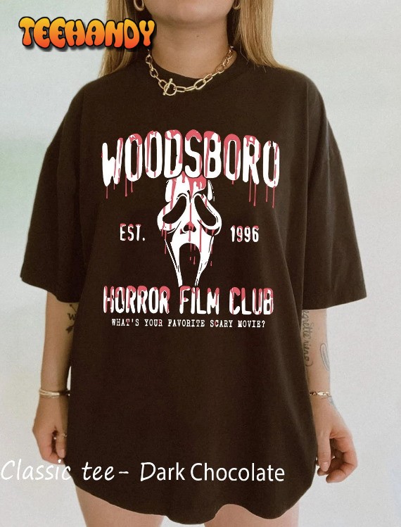 Vintage Woodsboro Horror Club T-Shirt, Horror Film Club Shirt