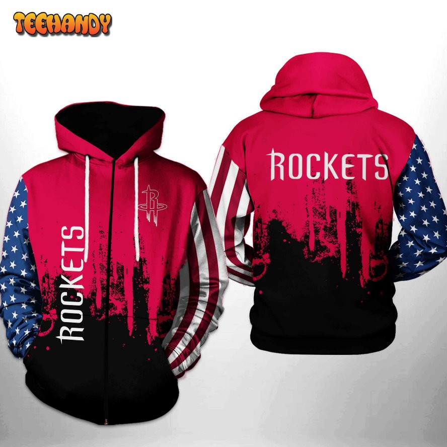 Houston Rockets NBA Team US 3D Printed HoodieZipper Hoodie