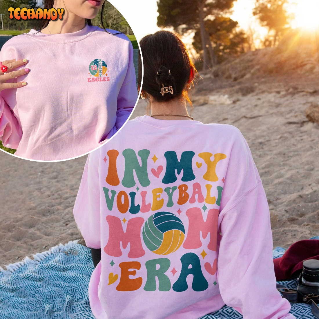 In My Volleyball Mom Era Sweatshirt, Custom Volleyball Shirt In My Volleyball Mom Era Sweatshirt, Custom Volleyball Shirt