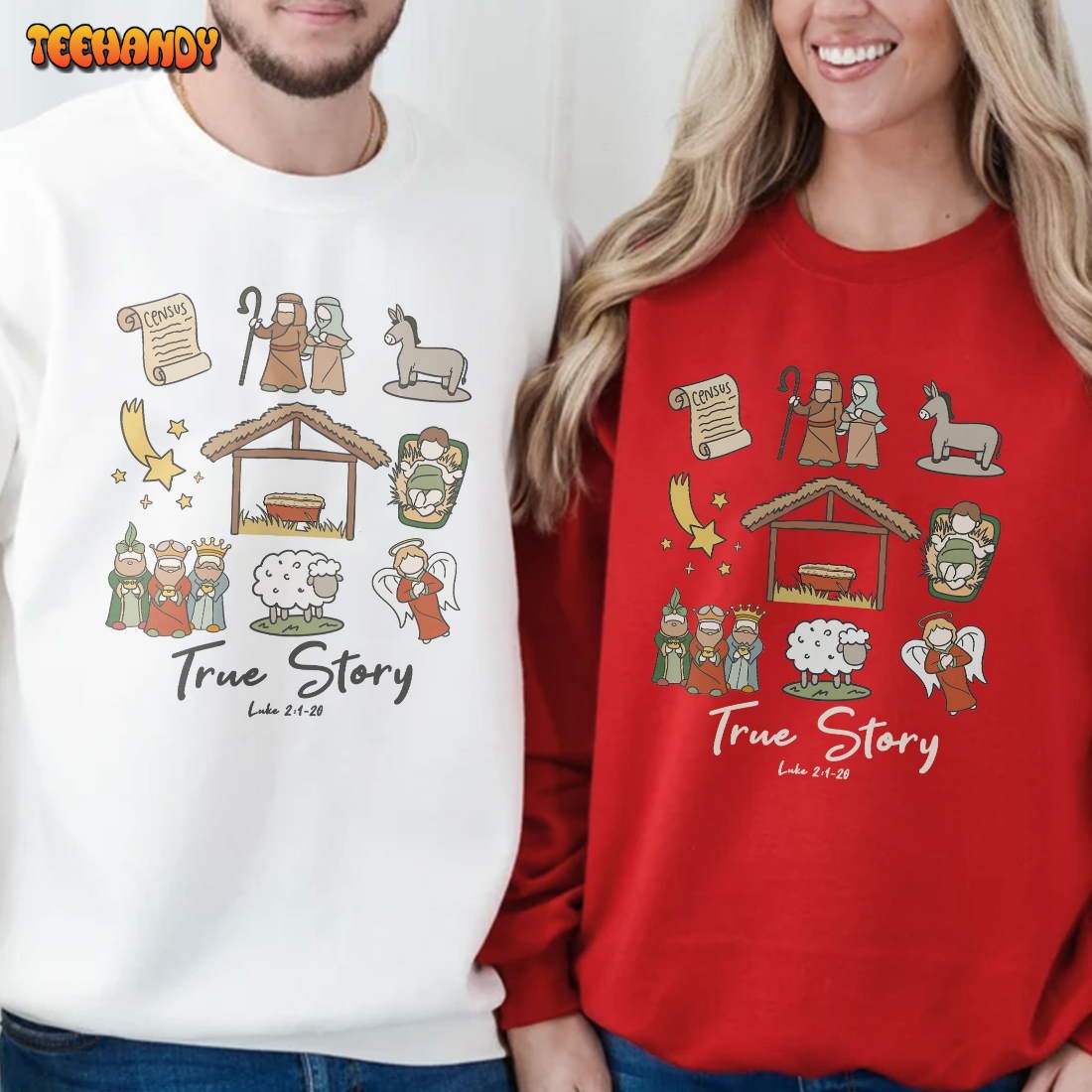 True Story Nativity Christmas Sweatshirt, Christmas Jesus Sweashirt True Story Nativity Christmas Sweatshirt, Christmas Jesus Sweashirt