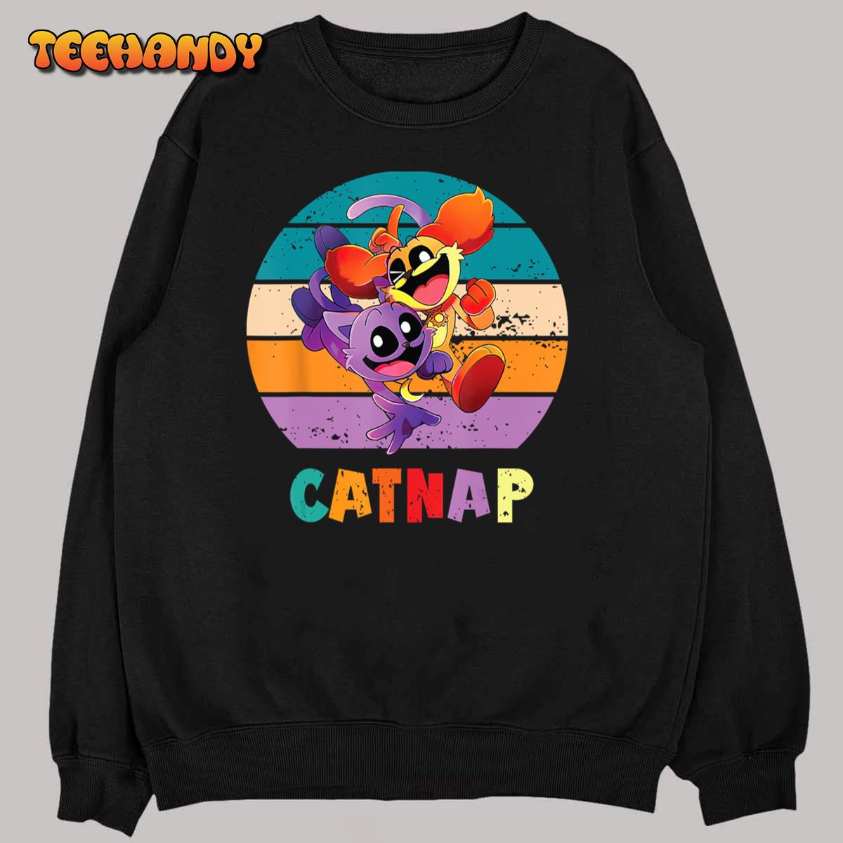Funny Vintage Smiling Critters Catnap Dogday Lover T-Shirt Funny Vintage Smiling Critters Catnap Dogday Lover T-Shirt