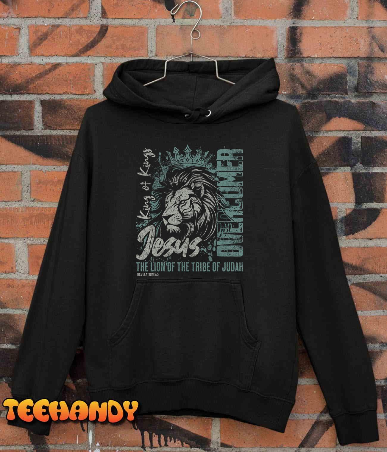 Jesus Is King Lion of Judah Bible Faith Graphic Christian T-Shirt Jesus Is King Lion of Judah Bible Faith Graphic Christian T-Shirt