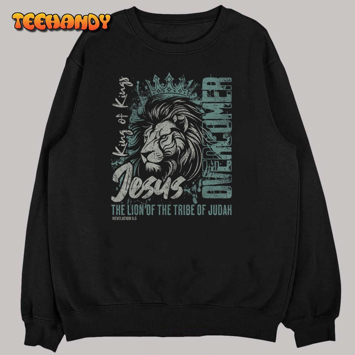 Jesus Is King Lion of Judah Bible Faith Graphic Christian T-Shirt Jesus Is King Lion of Judah Bible Faith Graphic Christian T-Shirt