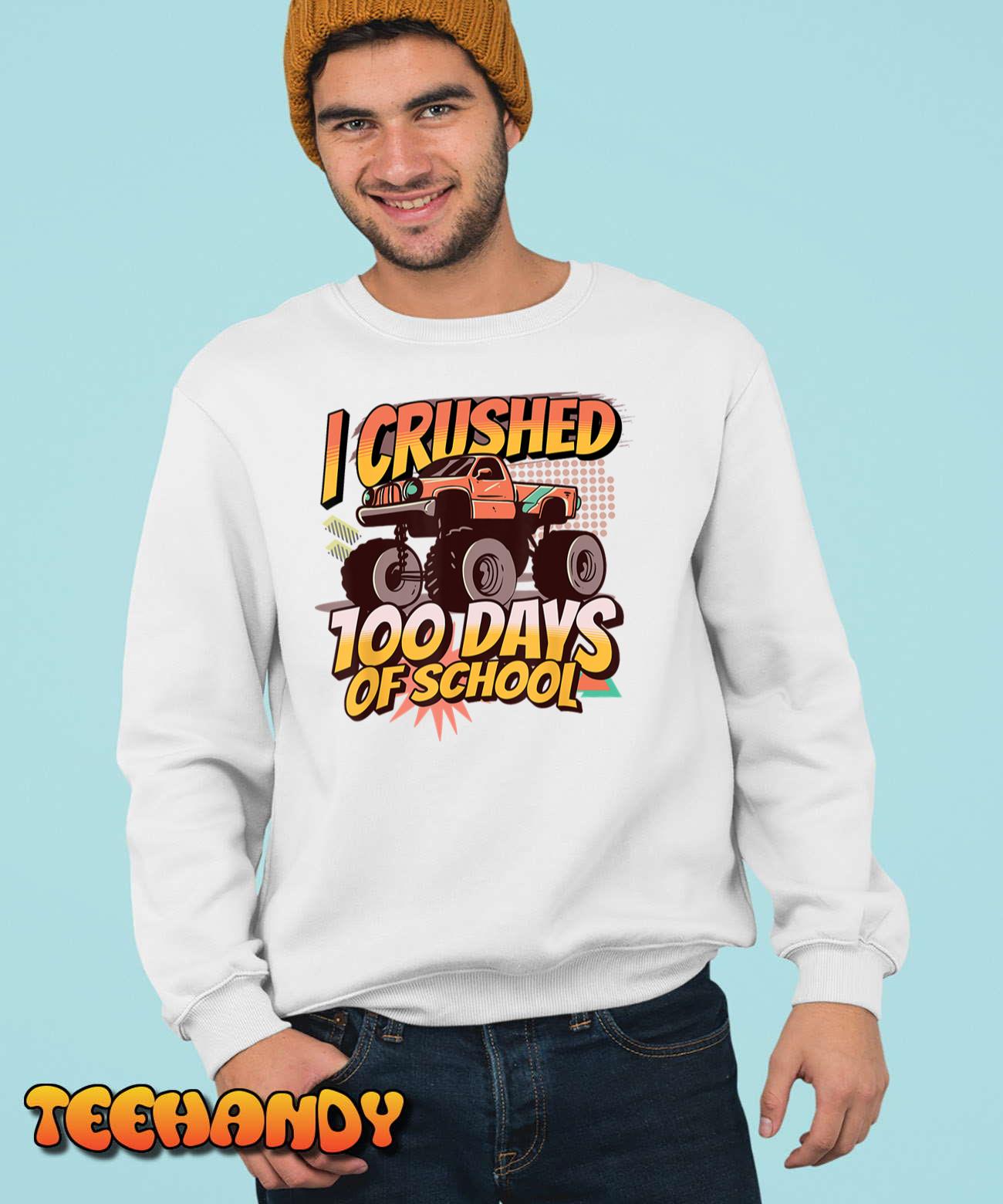 Retro Vintage I Crushed 100 Days Of School Monster Truck Unisex T-Shirt Retro Vintage I Crushed 100 Days Of School Monster Truck Unisex T-Shirt