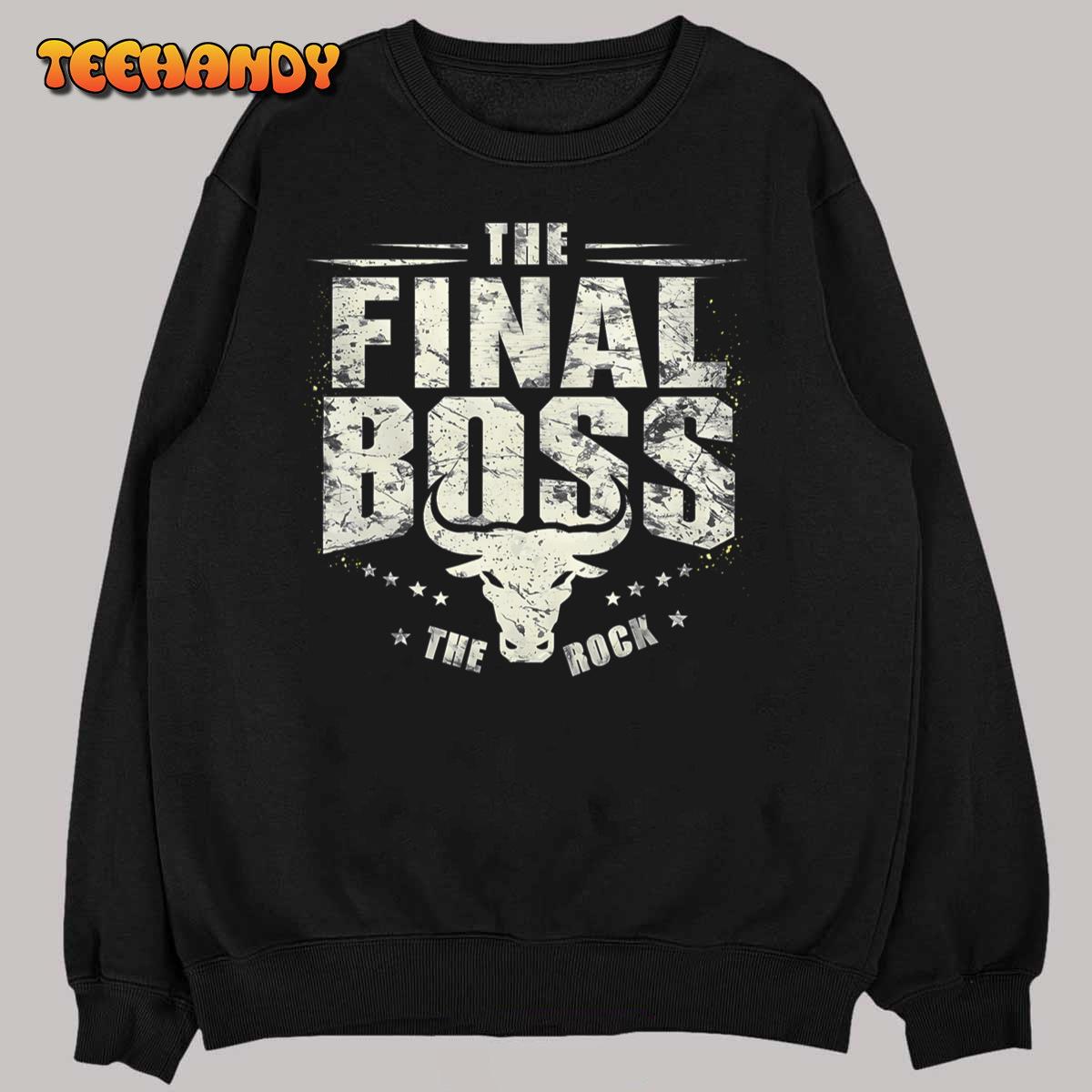 Rock Vintage Music Boss Final White Design Fun Music Lover T-Shirt Rock Vintage Music Boss Final White Design Fun Music Lover T-Shirt