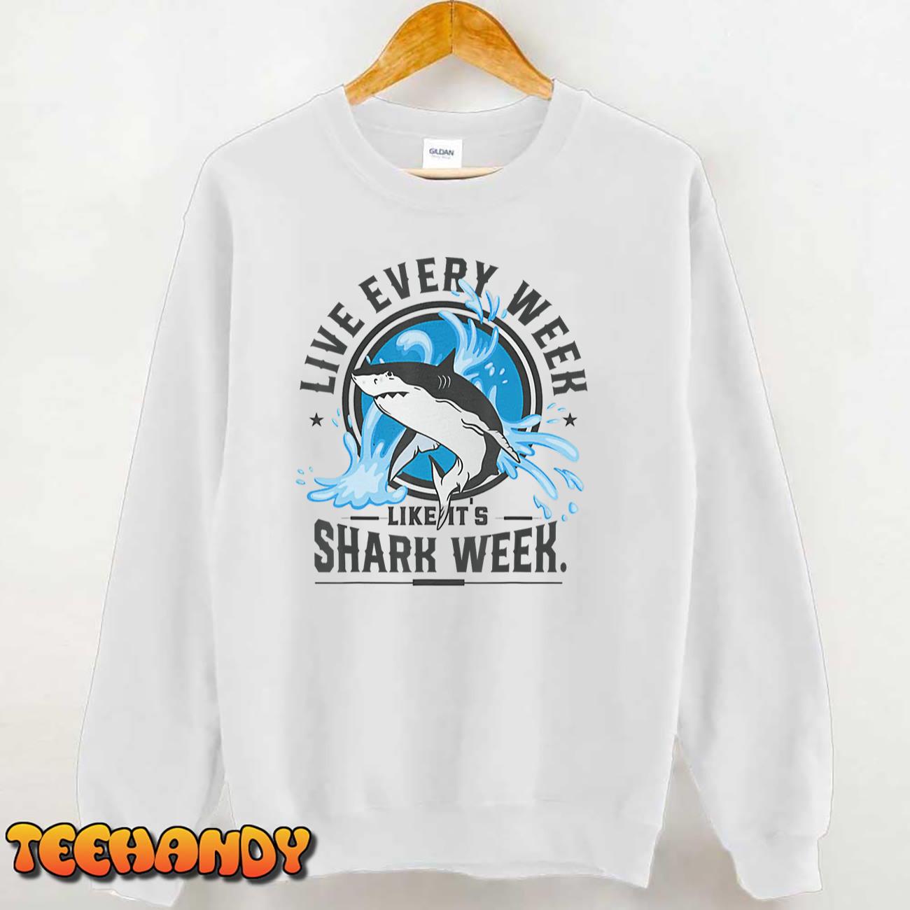 Funny Shark 2024 Week Guess What Week Is It Shark Lover Gift T-Shirt Funny Shark 2024 Week Guess What Week Is It Shark Lover Gift T-Shirt