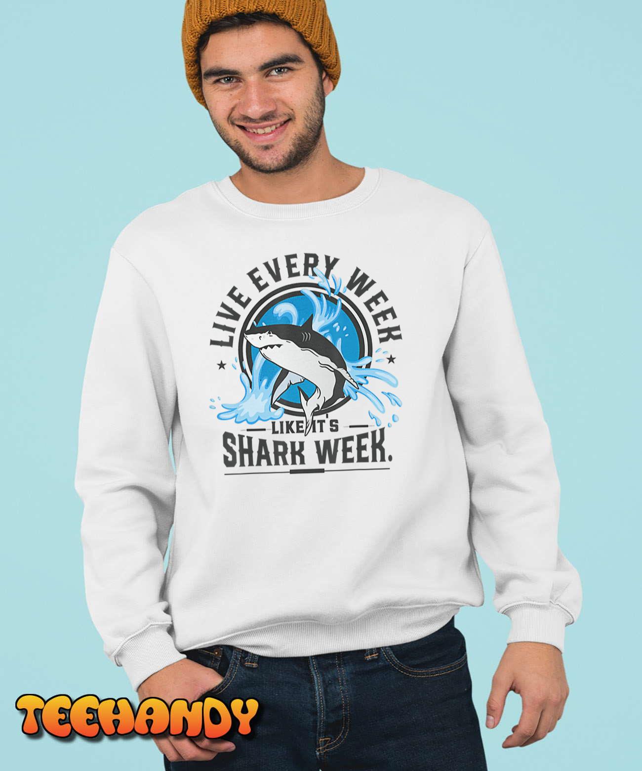 Funny Shark 2024 Week Guess What Week Is It Shark Lover Gift T-Shirt Funny Shark 2024 Week Guess What Week Is It Shark Lover Gift T-Shirt