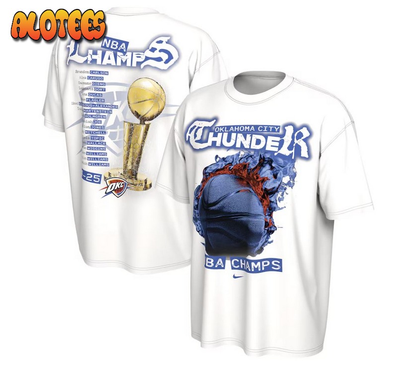 Oklahoma City Thunder 2025 NBA Finals Champions Celebration Parade Roster T-Shirt