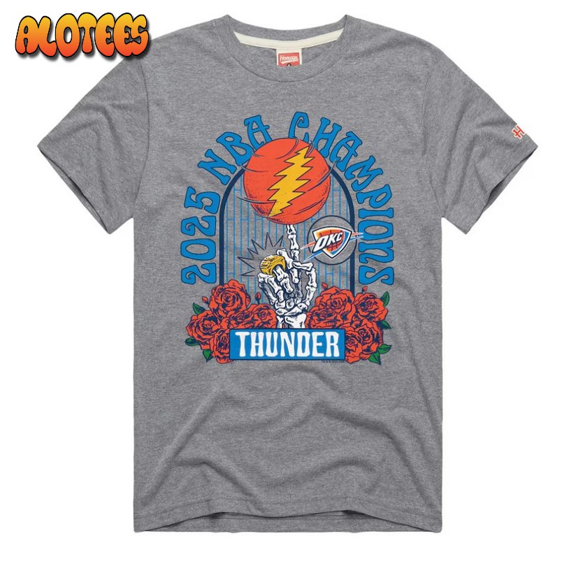 Oklahoma City Thunder 2025 NBA Finals Champions Grateful Dead Tri-Blend T-Shirt