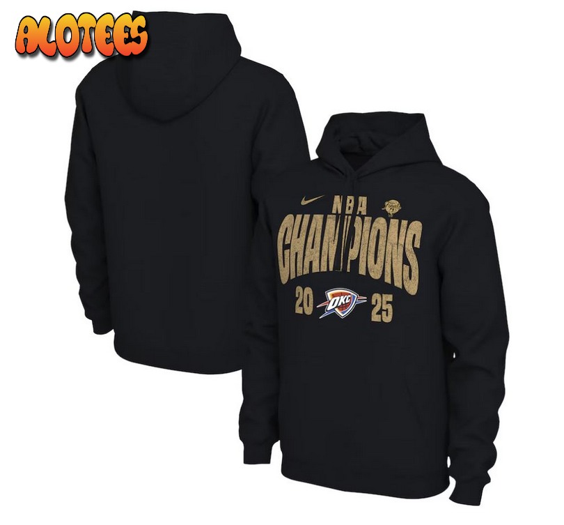Oklahoma City Thunder 2025 NBA Finals Champions Locker Room Confetti Pullover Hoodie