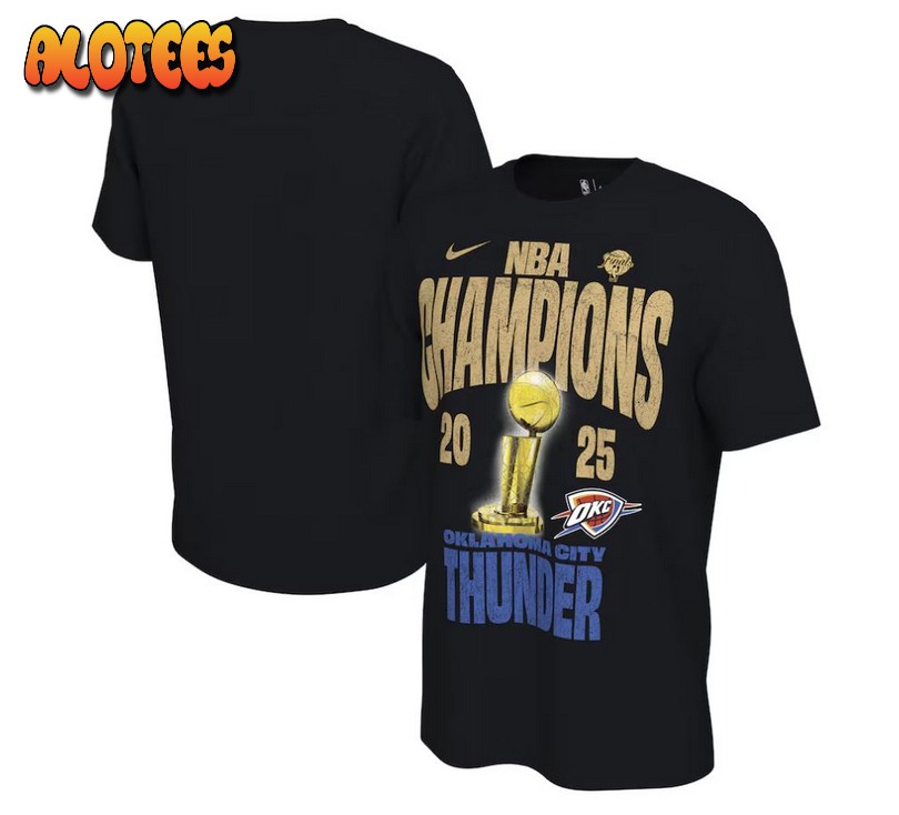 Oklahoma City Thunder 2025 NBA Finals Champions Locker Room Confetti T-Shirt