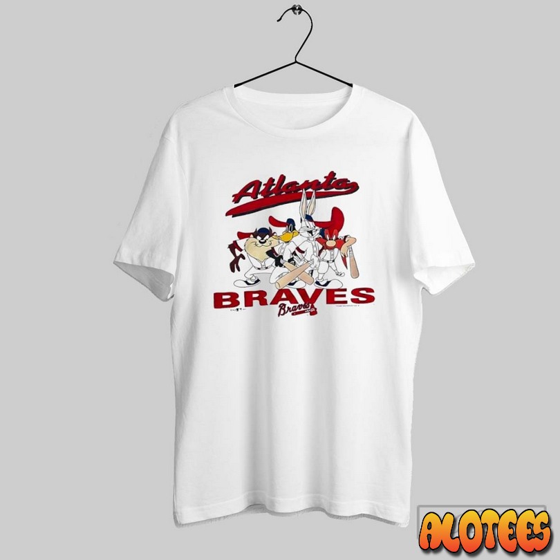 Cartoon Looney Tunes Atlanta Braves Baseball Vintage 1993 Graphic Shirt