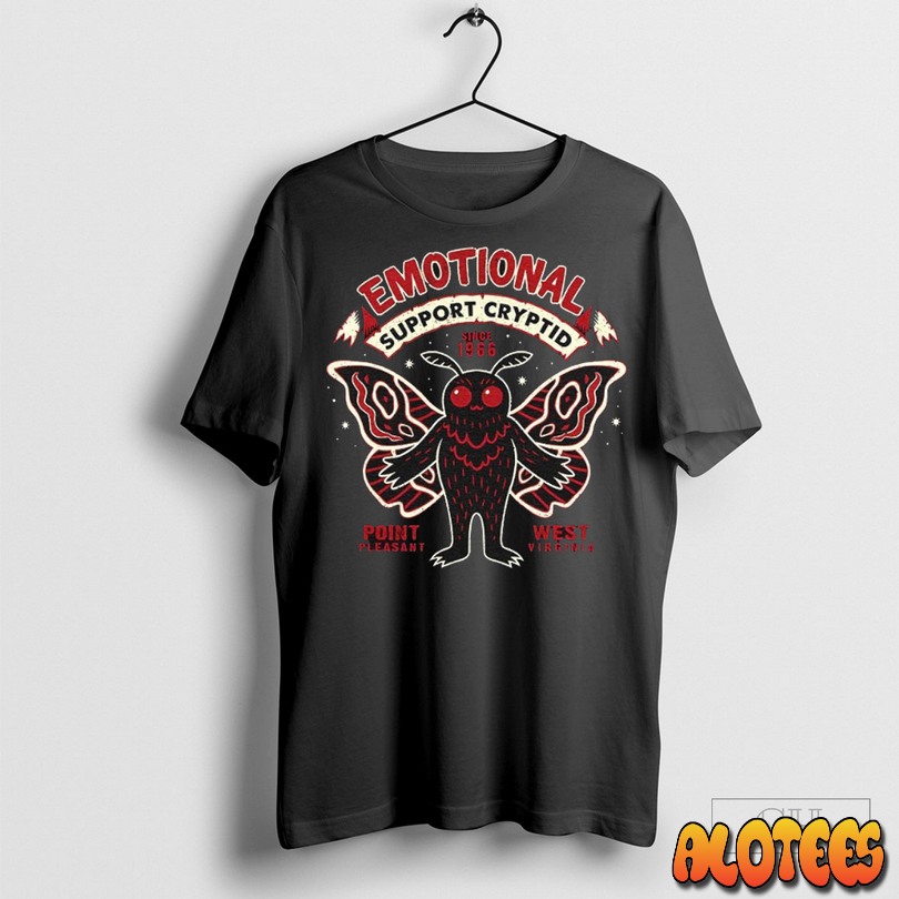 Mothman Emotional Support Cryptid Point Pleasant West Virginia Since 1966 Shirt