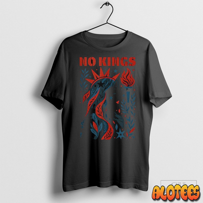 No Kings Retro Patriotic Woman Liberty Art 4th Of July Unisex T Shirt
