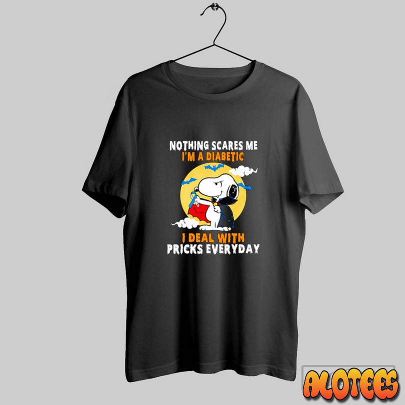 Snoopy Nothing Scares Me Im A Diabetic Unisex T Shirt