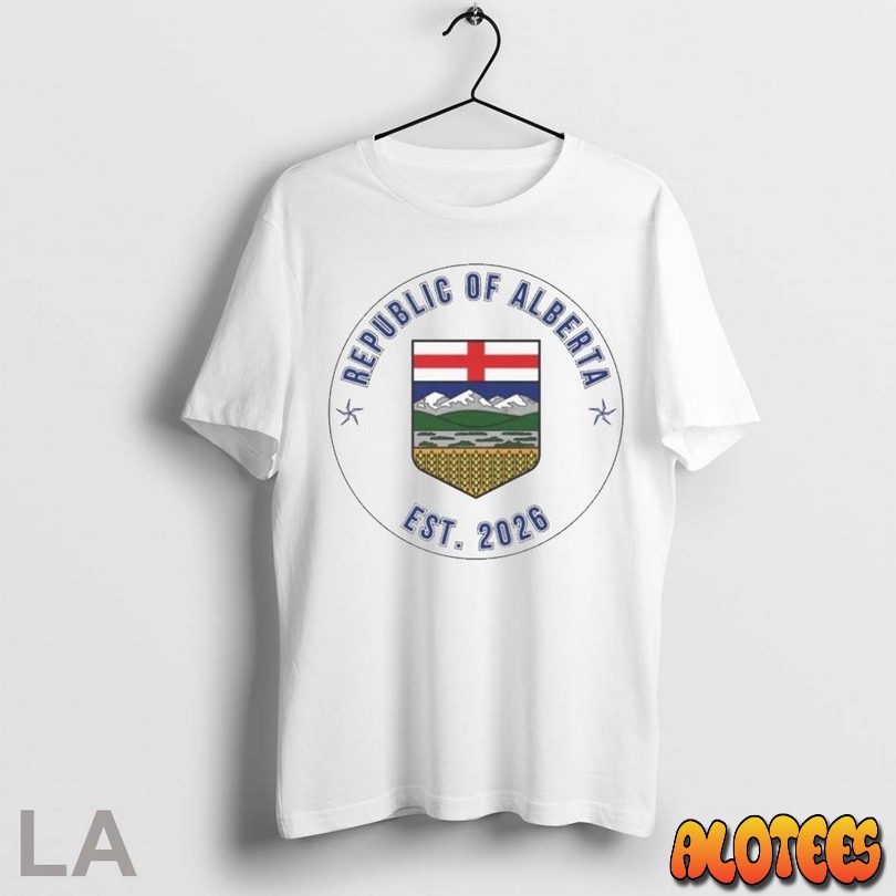 Top Alberta Republic Badge Est 2026 Unisex T Shirt