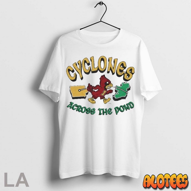 Top Isu Iowa State Cyclones Across The Pond Dublin Ireland Game 2025 Mascot Shirt
