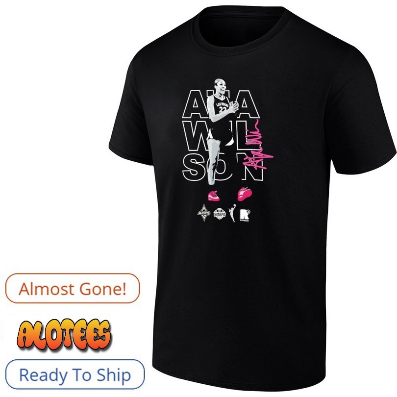 A’ja Wilson Las Vegas Aces basketball WNBA 2025 signature T Shirt