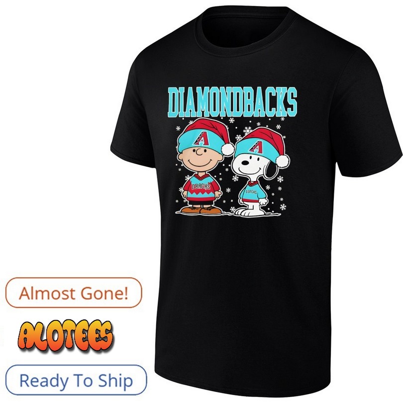 Arizona Diamondbacks Snoopy Charlie Brown Christmas Baseball T Shirt