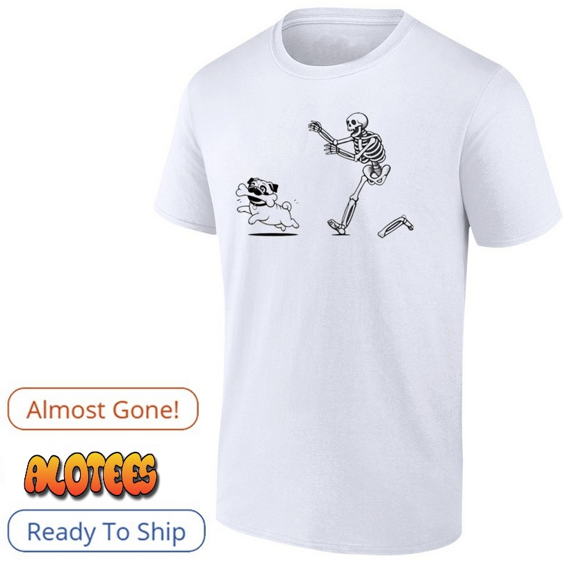 Skeleton Halloween Pug Shirt