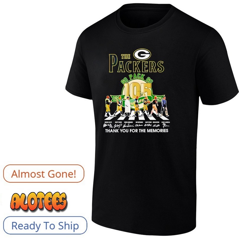 The Green Bay Packers Go Pack Go 105 Seasons Thank You For The Memories Signatures Shirt
