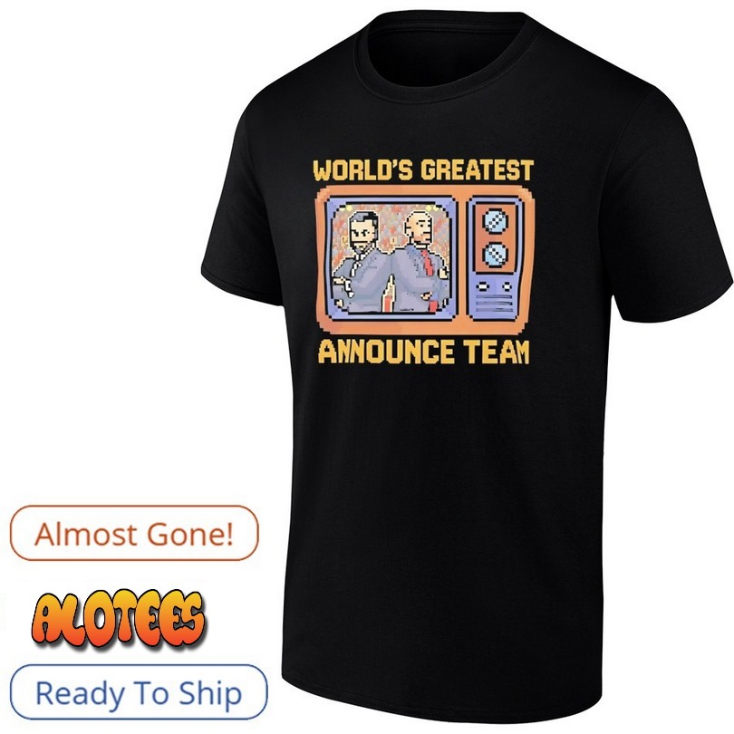 Tom Hannifan and Matthew Rehwoldt World’s Greatest Announce Team pixel shirt