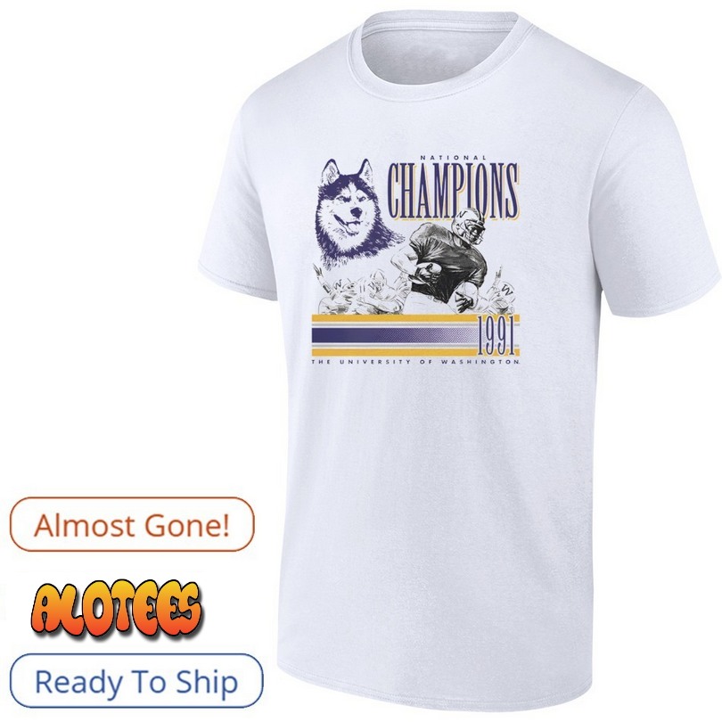 Washington Huskies National Champions 1991 The University Washington Football Shirt