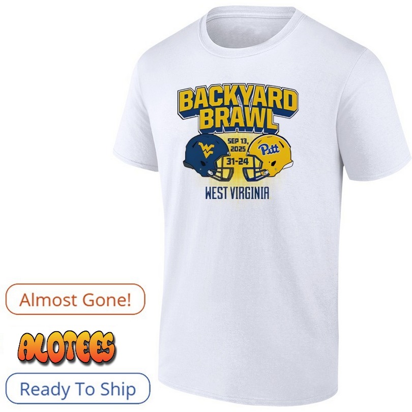 West Virginia Mountaineers Vs Pitt Panthers 31-24 Backyard Brawl Shirt