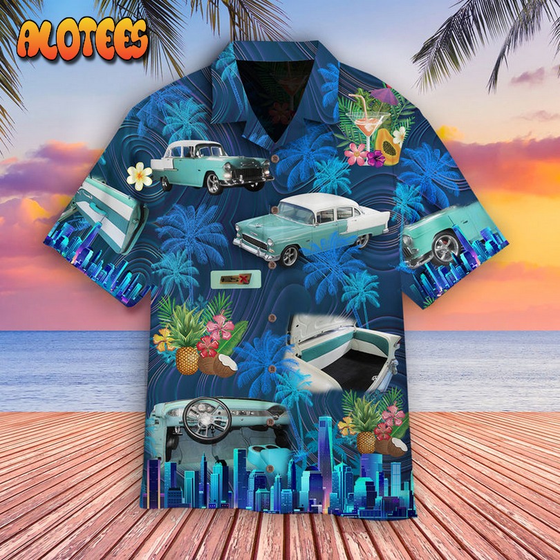 1955 Chevy Car Random Cool Design Aloha Hawaiian Shirt