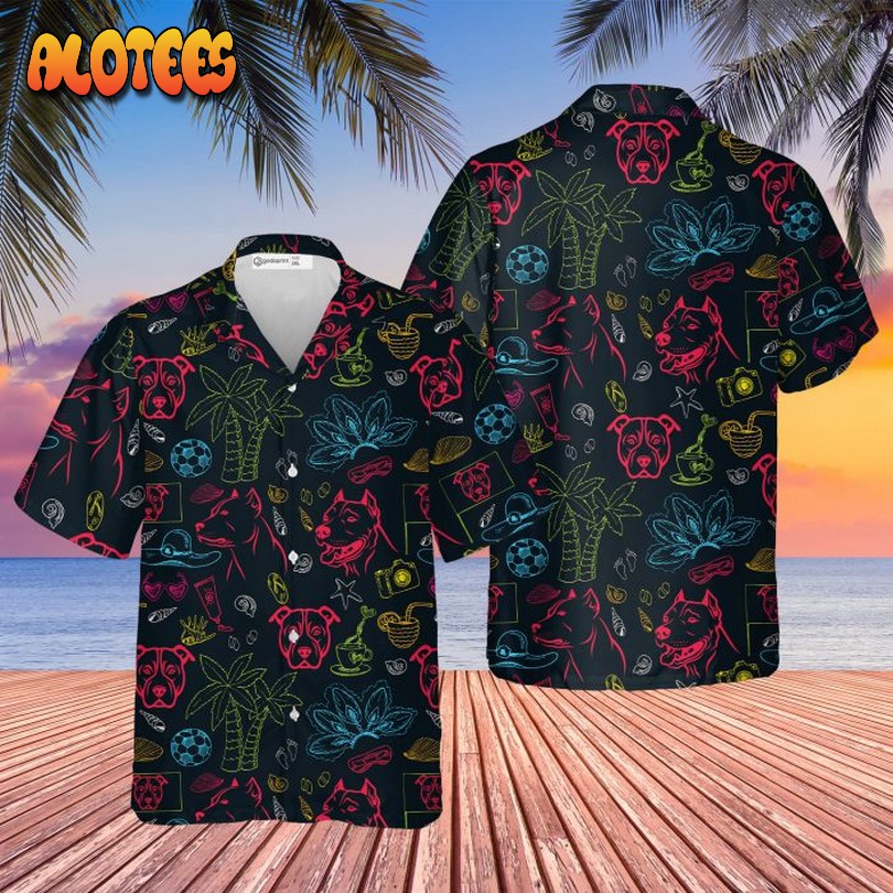 American Pit Bull Dog Hawaiian Shirt