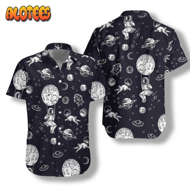 Astronaut And His French Bulldog Hawaiian Shirt