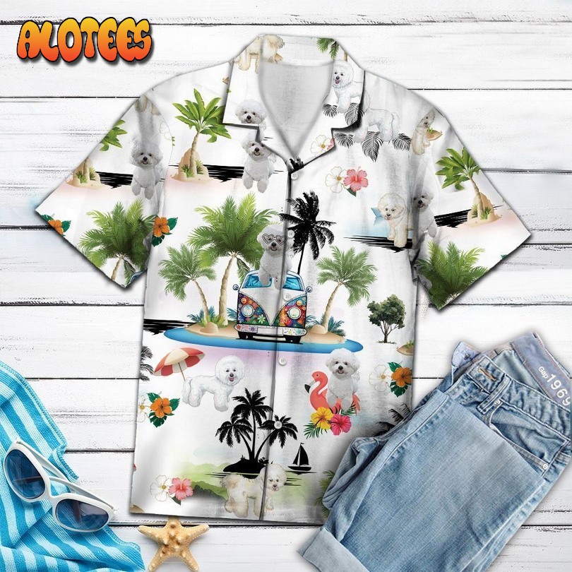 Bichon Frise Vacation Multicolor Hawaiian Shirt
