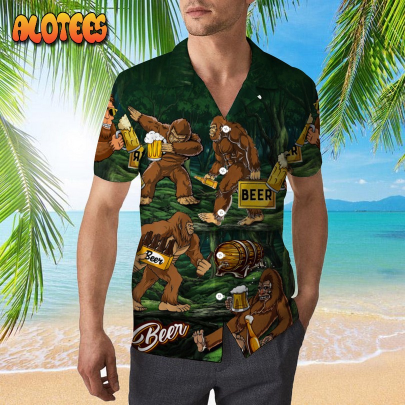Bigfoot Love Beer Hawaiian Shirt