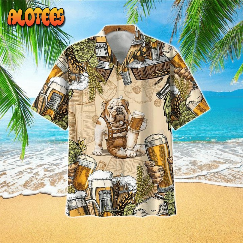 Bulldog Beer Hawaiian Shirt