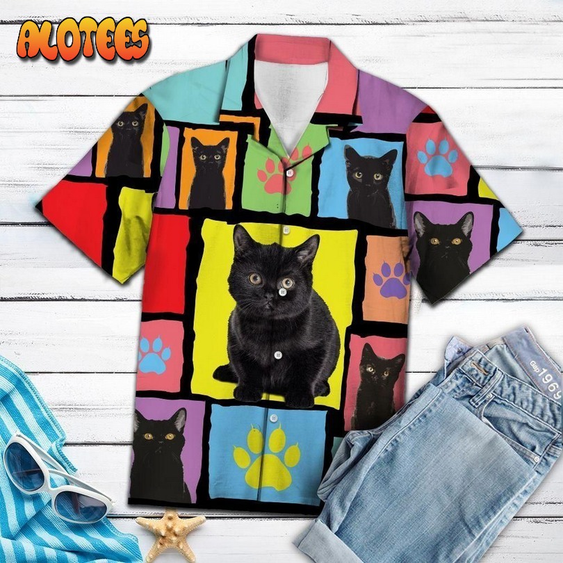 Cat Pieces Multicolor Awesome Hawaiian Shirt