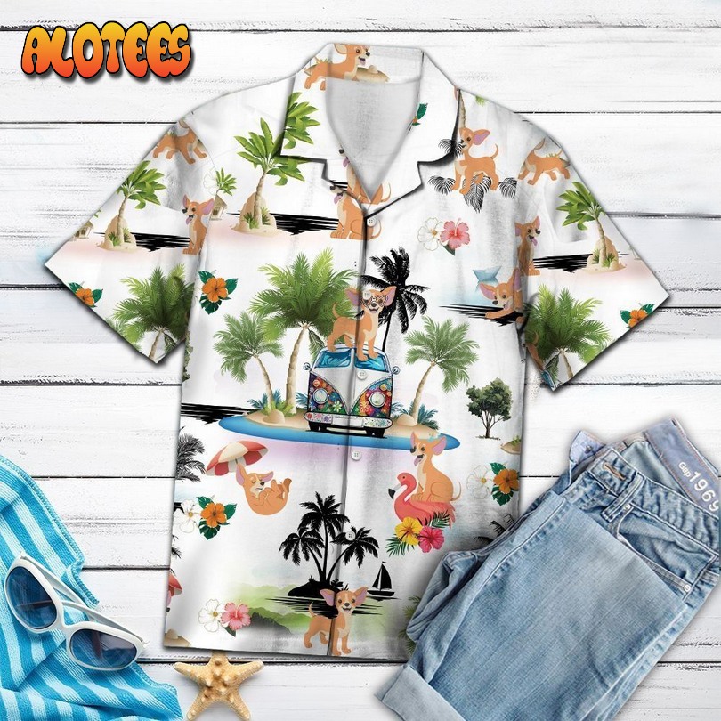 Chihuahua Vacation Multicolor Hawaiian Shirt