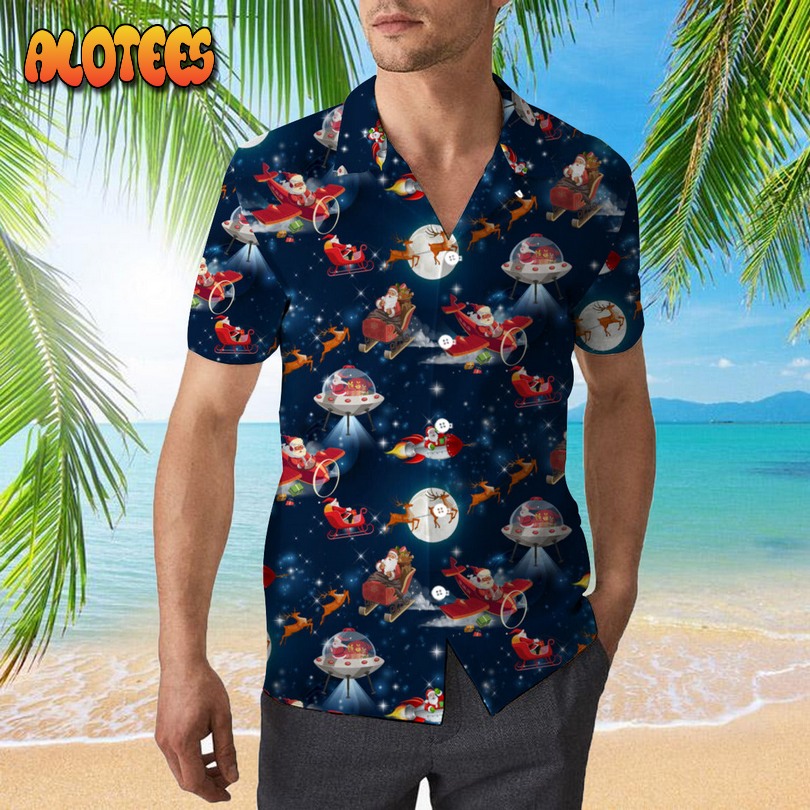 Christmas In Space Hawaiian Shirt