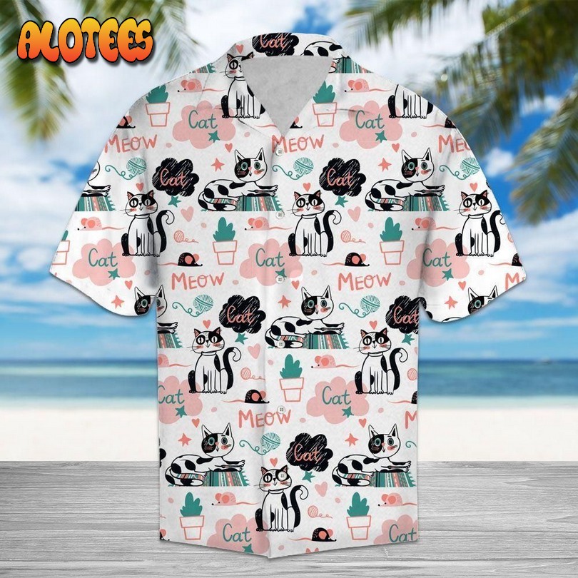 Cute Cat Multicolor Amazing Design Hawaiian Shirt
