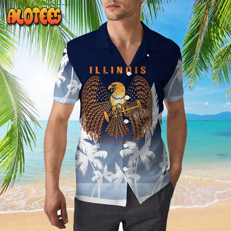 Disc Golf Illinois May The Course Be With You Hawaiian Shirt
