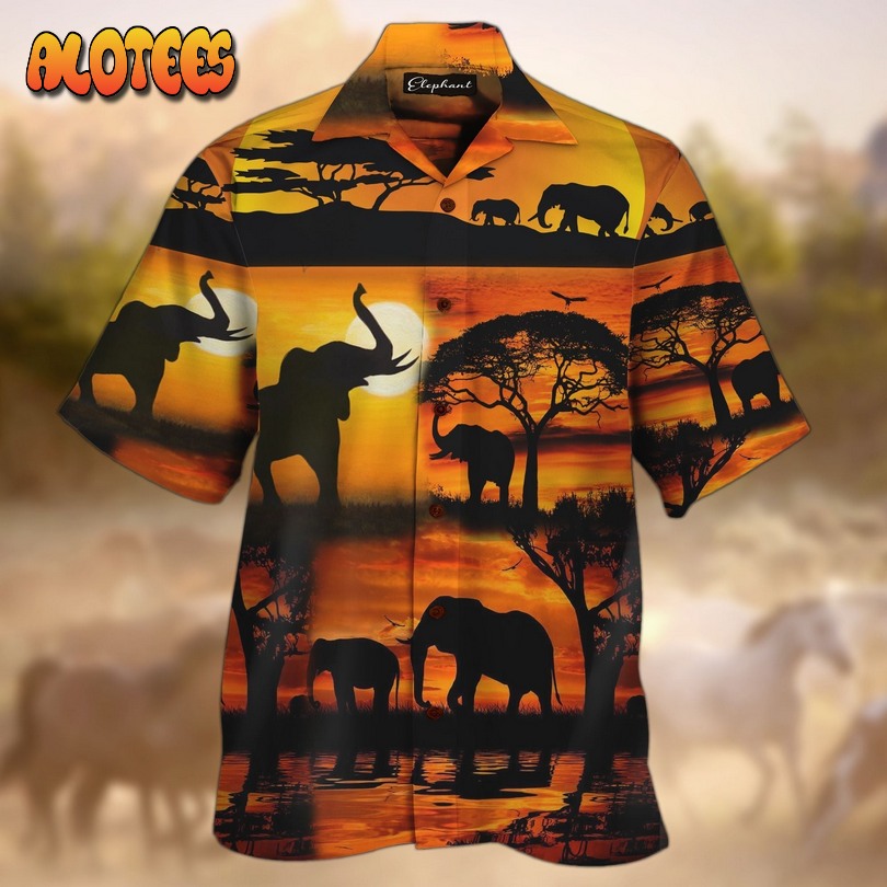 Elephant Peaceful Hawaiian Shirt