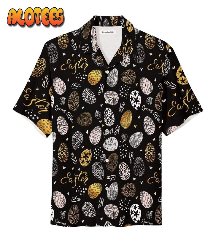 Golden Bunny Eggs Easter Hawaiian Shirt