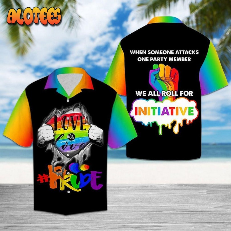 LGBT Support Love Is Love Cool Design Aloha Hawaiian Shirt