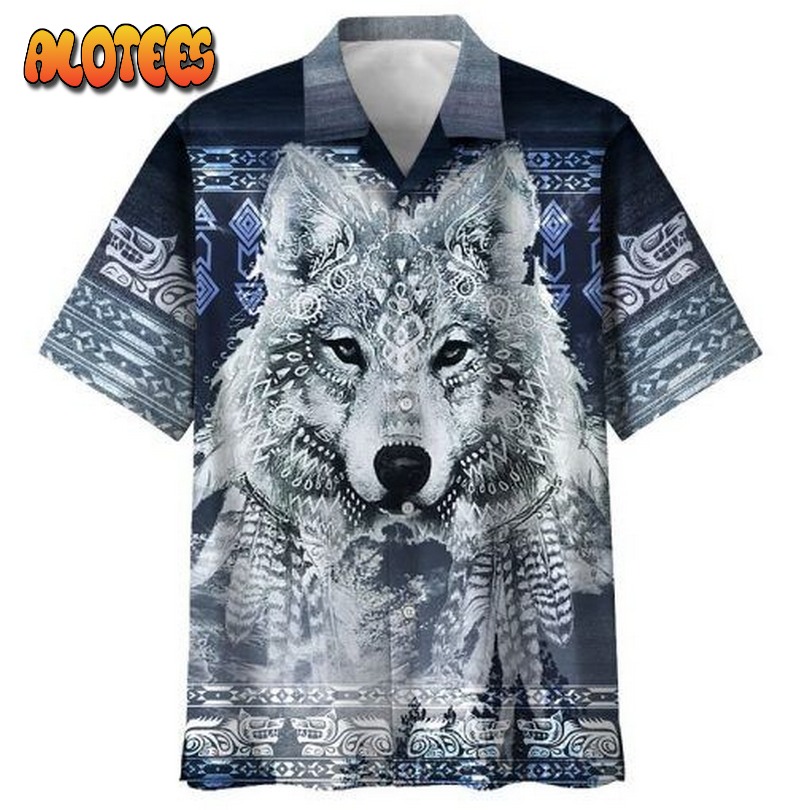 Native Wolf Hawaiian Shirt