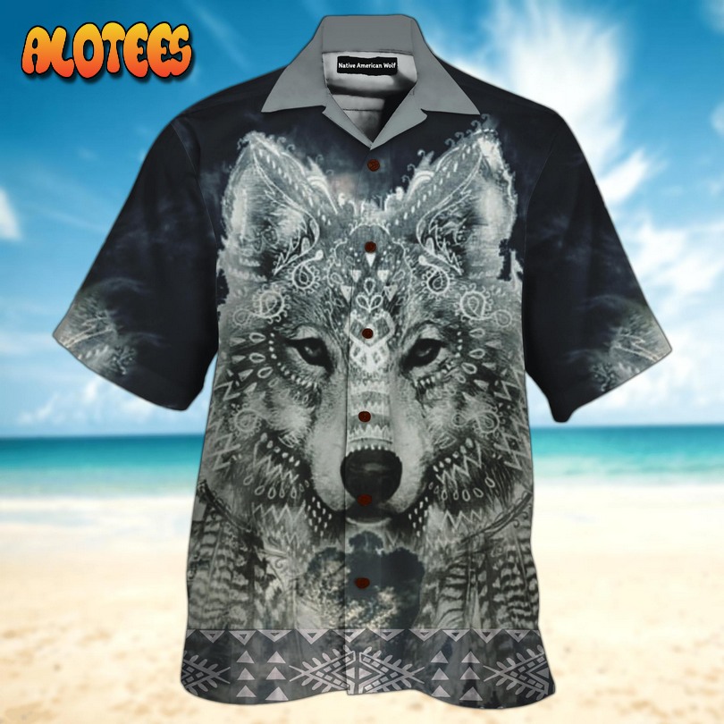 Native Wolf Hawaiian Shirt  HW1595_3394