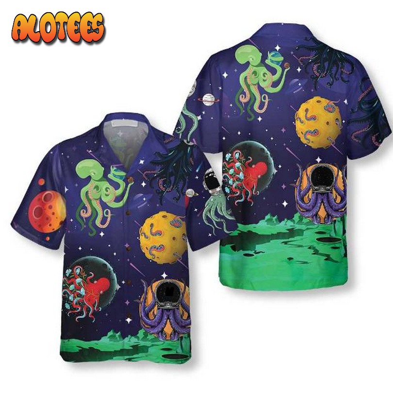 Octopus Astronaut Hawaiian Shirt