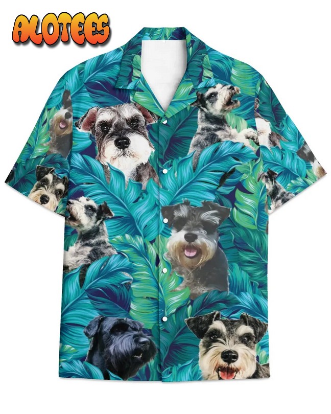Ruffle Miniature Schnauzer Dog Lovers Hawaiian Shirt