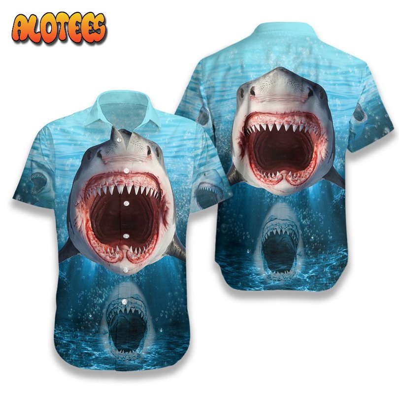 Show Your Teeth Shark Hawaiian Shirt