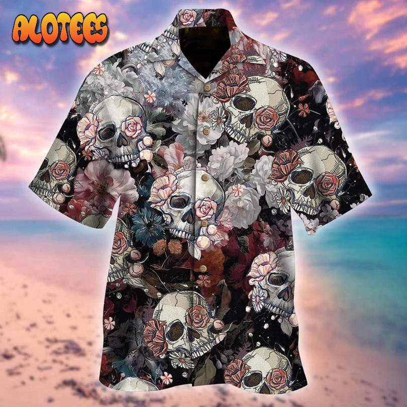 Skull Roses Cool Design Aloha Hawaiian Shirt